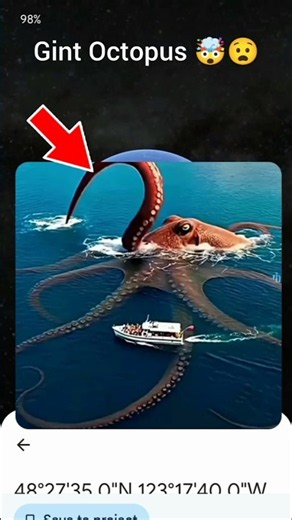 I Found Gint Octopus 🤯// In Real life// On Google Earth 🌎#viral today #viral now #viral story
