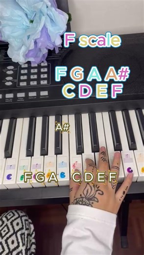 F scale #piano #pianotutorial #music #pianomusic #tutorial #pianolessons #keyboard #howtoplay