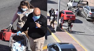 Choque en el Juventud; revisaron paramédicos a bebé