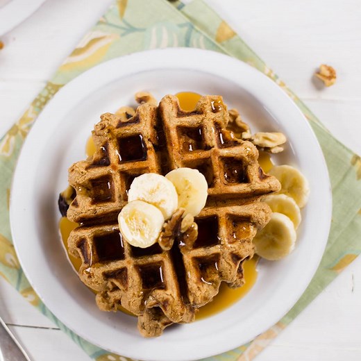 551K views · 7.8K reactions | Banana Walnut Waffles. Find Recipe: https://taste.md/2aL1XeA | Nourish by Tastemade | Facebook
