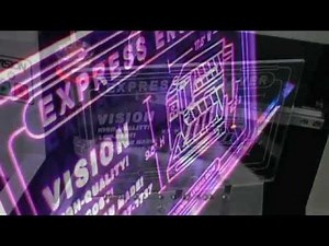 Vision Express Engraving Machine Making an Acyrlic LED Sign