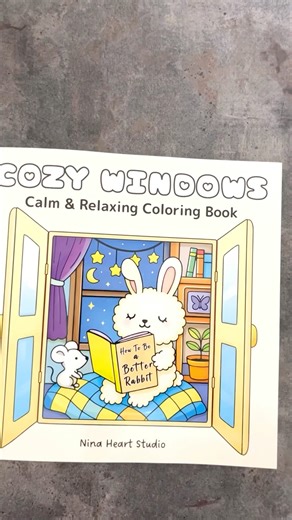 COZY WINDOWS – Calm & Relaxing Coloring Book for Adults