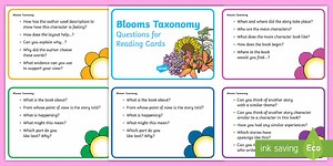Blooms Taxonomy Questions for Reading Cards