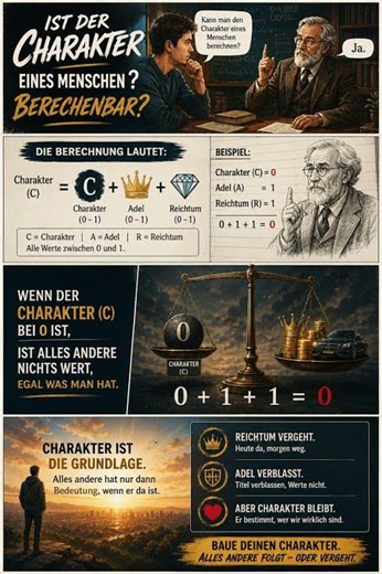 Wenn Charakter 0 ist, ist alles andere nichts wert