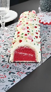 Raspberry ice cream holiday pudding? Sign us up! This delicious festive dessert is sure to be a crowd-pleaser in your home this weekend. Check out how to make it below. Ingredients (Serves 8): - Sugar decors for the cake - Red topping - Log mould Dacquoise cookie - - 150g powdered sugar - 135g almond powder - 150g egg whites (5 whites) - 50g caster sugar Sorbet - - 600g raspberry pulp - 100g powdered sugar Whipped cream - - 400ml liquid cream - 50g powdered sugar Method: STEP 1 Heat 100ml of ras