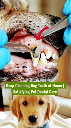 Deep Cleaning Dog Teeth at Home | Satisfying Pet Dental Care