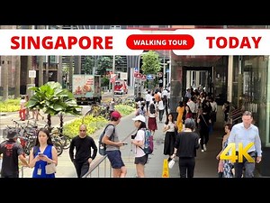 SINGAPORE City 2023 4k 🇸🇬 Grand WALKING TOUR 4h & 17km