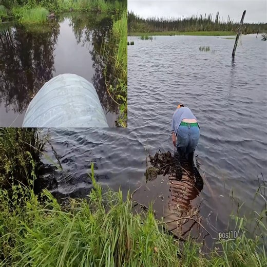 Improving The Flow Of Culverts On Worst Beaver Road Ever (shorts version) #beaverdamremoval #drain #uncloggingdrains #beavers #culvert #beaverdam #unclogging #cleaning #foryou #dam | R. Beato