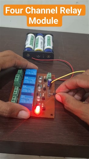 Four Channel Relay Module with leds #led #ledlights #trending #viralshorts #relay #12v