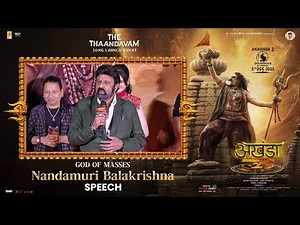 God Of Masses Nandamuri Balakrishna Speech at Akhanda2 The Thaandavam 🔱 Song Launch Event