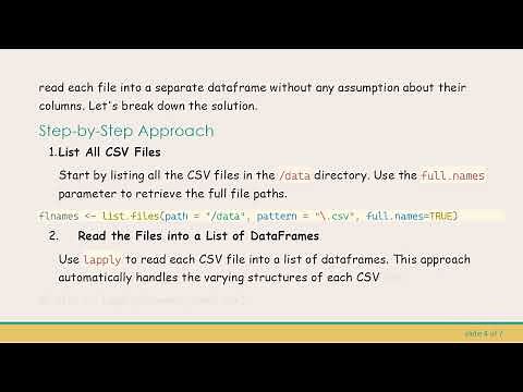 How to Read Multiple CSV Files into Separate DataFrames in R