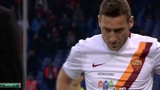 I’m sorry, Totti is not a good example of this. Francesco Totti had his own armband that he wore even when he wasn’t playing. He would leave the pitch with his own armband and the on-pitch captain would be wearing another separate armband.
