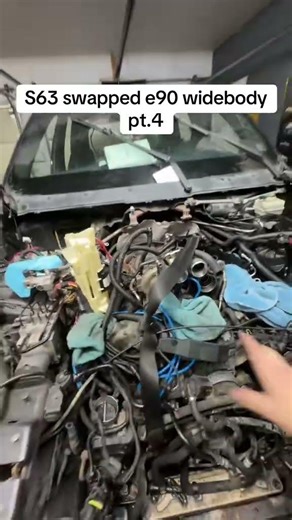 Pt.4 s63 swapped e90 widebody #bmw #e70 #x5m #e90 #mpower #engineswaps #mechanic