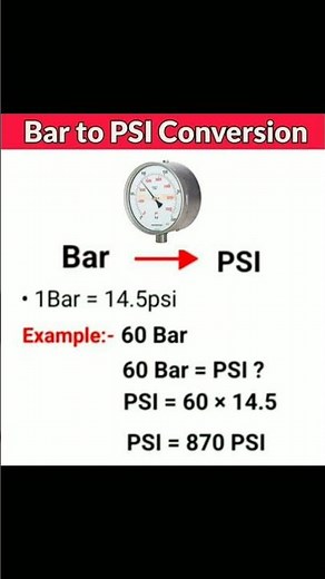 How to Conversion Bar To PSI #bartopsi #airpressure #tech #automobile #engineering #alphaelectro