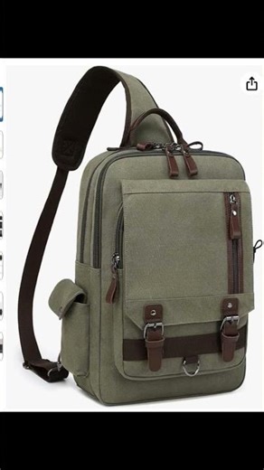 mygreen Canvas Cross Body Messenger Bag Army Green