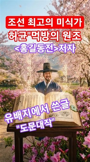 봄꽃 보며 침 삼킨 사연? 조선 최고 미식가 허균의 '눈물 젖은' 맛집 리스트! 🌸 #허균 #도문대작 #조선시대#허균 #도문대작 #조선시대맛집 #먹방원조