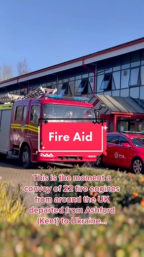 UK Fire Engines Convoy to Ukraine for Humanitarian Mission
