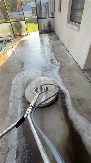 Oddly Satisfying Patio Cleaning! 💦 Watch the Dirt Disappear 😳✨