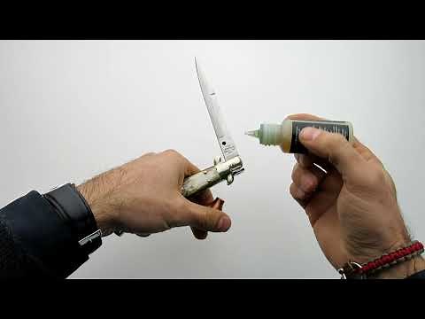 How to fix your automatic knife - Switchblade with button hard to press