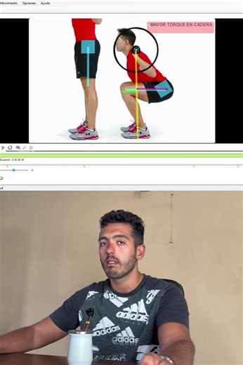 ¿Por qué sentís el glúteo cuando hacés sentadilla libre? 🤔🏋️‍♂️ En la mayoría de las personas, la sentadilla libre termina siendo más dominante de glúteos por una cuestión biomecánica. La posición de la carga respecto a la cadera y la rodilla hace que el brazo de momento sobre la cadera sea mayor, lo que genera más torque en esa articulación. 📐 ¿Resultado? 👉 Mayor participación del glúteo para extender la cadera. Si lo que buscás es que el ejercicio sea más dominante de cuádriceps, hay dos m