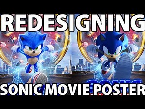 Redesigning Sonic Movie Poster/Photoshop