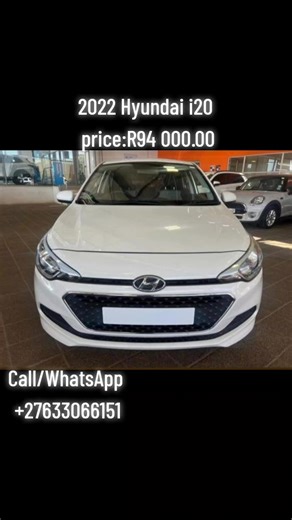2022 Hyundai i20 Price:R94 000.00 Mileage:188 000km Transmission: Manual Fuel Type :Petrol Body Type :Hatchback Condition:Used Kindly Call/WhatsApp 27633066151 for more info... #bankrepossessedcars #bankrepossessedvehicles #preownedcars #cars #viral