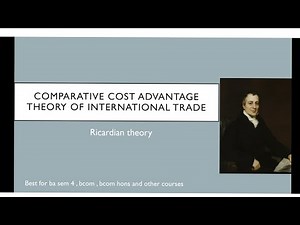 COMPARATIVE COST ADVANTAGE THEORY OF INTERNATIONAL TRADE | David ricardo