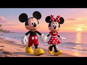 Mickey Mouse & Minnie Mouse 🌅🐭💕 Sunset Hug | Magical Evening Moments ✨💞