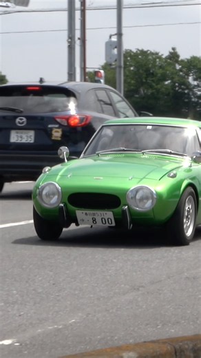 トヨタスポーツ800入退場シーン。 #旧車 #jdm #往年の名車 #昭和平成/軽自動車＆普通車展示会 #潟菱