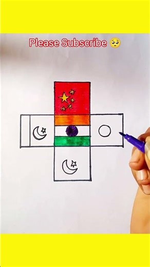 How to draw 4 Flags country 🇮🇳🇵🇰🇧🇩🇹🇷@//Virel video#youtube short# Trending #