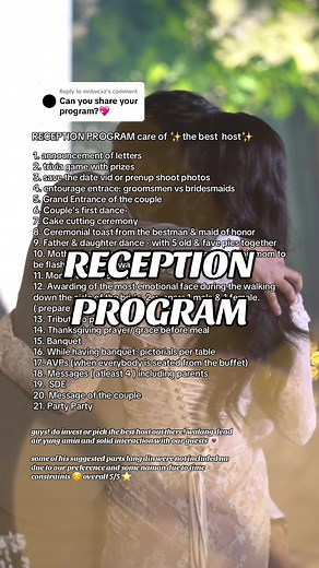 Best Wedding Host Reception Program Tips and Ideas