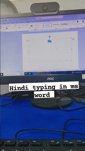 hindi typing in ms word