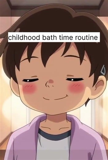 childhood bathtime routine #nostalgia #trending #funny #animation #cartoon #anime