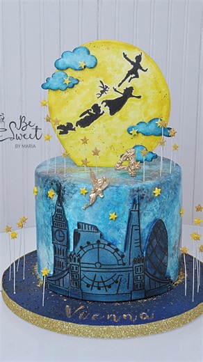 Be Sweet by Maria on Instagram: "Peter Pan cake for little Vienna. #besweetbymaria #customcakesnaperville #fondantcakes #napervillecustomcakes #cakeartist"