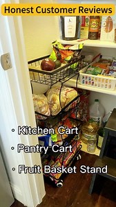 Amazon.com: OKZEST Fruit Basket, 4-Tier Small Kitchen Organizer and Storage Cart on Wheels, Rolling Pantry Snack Cart with Handle for Storing Fruit, Potato, Onion, Snacks, Vegetables, Bread, Produce : Home & Kitchen
