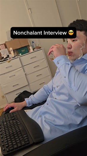 Bro's vibe interviewing fr #interview #career #jobsearch #jobinterview #vibeinterviewing #nonchalant #genz #fyp | LockedIn AI