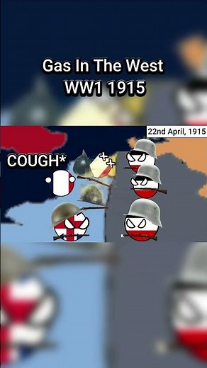 Gas in the west WW1 1915 #history #countryballs #ww1