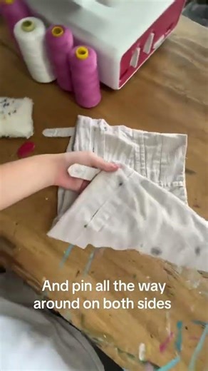 How to turn jorts into micro mini shorts!! #fashiontrends #sewingtutorial #youtubeshorts #diy #fyp
