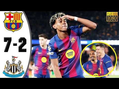 Barcelona vs Newcastle 7 2 Highlights & All Goals 2026 🔥 Lamine Yamal Goal 720p