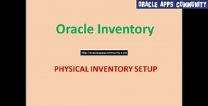 Physical Inventory Setup