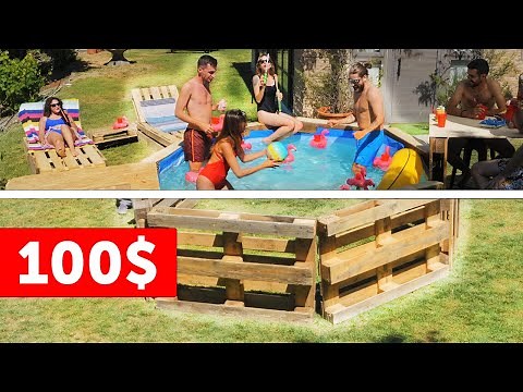 1 Day's work - Swimming pool from 8 pallets