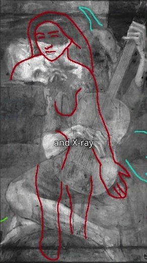 Hidden paintings under picasso's painting -The old guitarist #arthistory #history #art