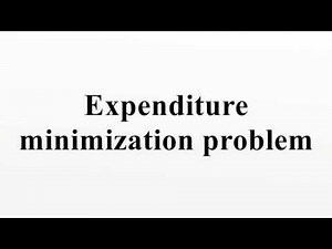Expenditure minimization problem