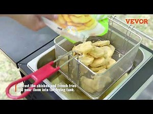 VEVOR Outdoor Propane Deep Fryer, Double Burners Commercial Fryer