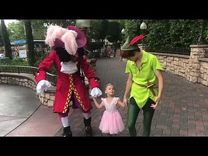 Peter Pan and Captain Hook Meet and Greet at Disneyland with Paisley