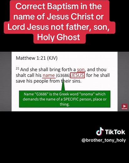 Understanding the Correct Baptism in Jesus' Name