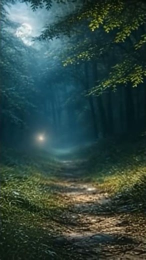 Moonlight Forest Night 🌙 Relaxing Nature Ambience-infinity loop/paused time #ambient #relax #calming