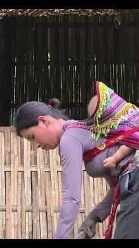 Single Mom Cleaning Grass Around Her New House After Moving In#SingleMom #NewHouse #VillageLife