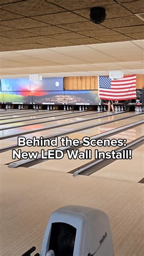8.7K views · 89 reactions | It’s install day! Take a live look behind the scenes of the install of our NEW 100 x 7 1/2 ft. LED Wall! Bowling Media | Community Lanes Minster | Facebook