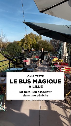 Un tiers-lieu associatif dans une péniche à Lille, c’est Le bus magique. ⛵️ 📍Avenue Cuvier à Lille (Esplanade) | Lille Addict